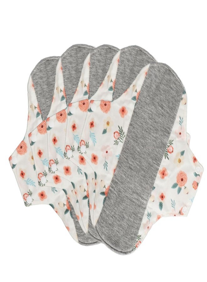 Zetiling 5pcs Reusable Menstrual Pads, Cloth Pads for Women, Reusable Period Pads, Reusable Pads for Women Washable Sanitary Napkins Reusable Cloth Menstrual Pads Breathable Feminine Pads - Image 1